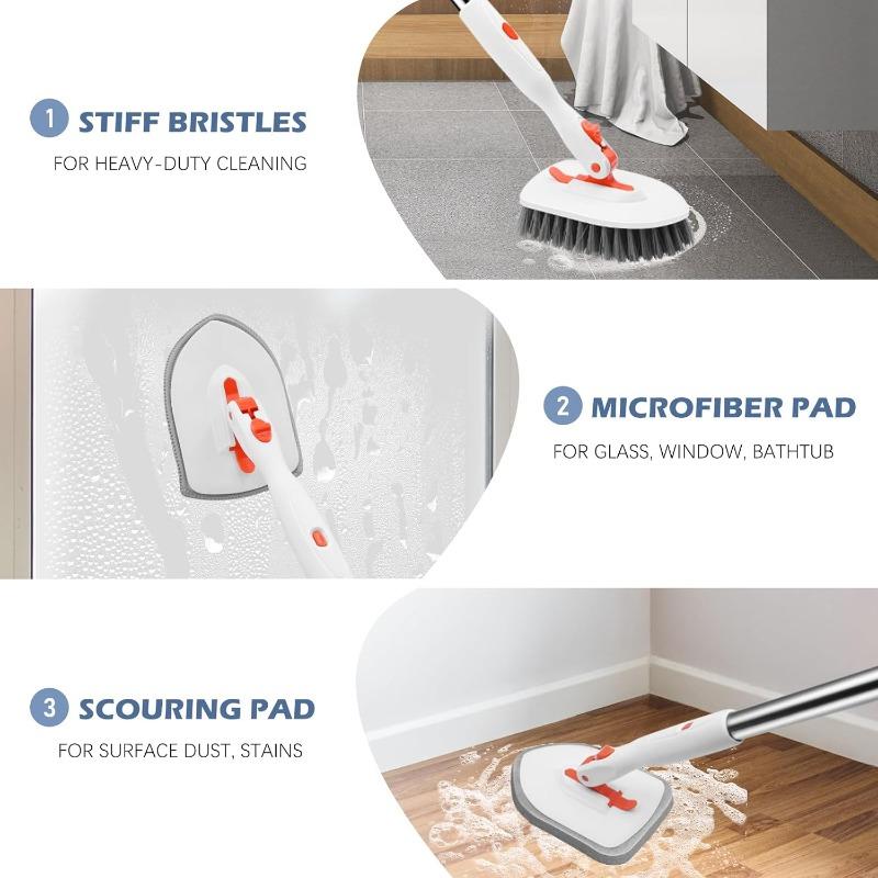 Floor Brush Bathroom Cleaning Brush Wash Floor Seam Bathtub Brush Bathroom Tile Sponge Scrubber
