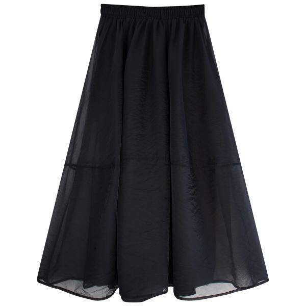 Summer New Half Length Skirt Medium Length Mesh A-line Skirt Eugen Yarn High Waist Student Fairy Skirt