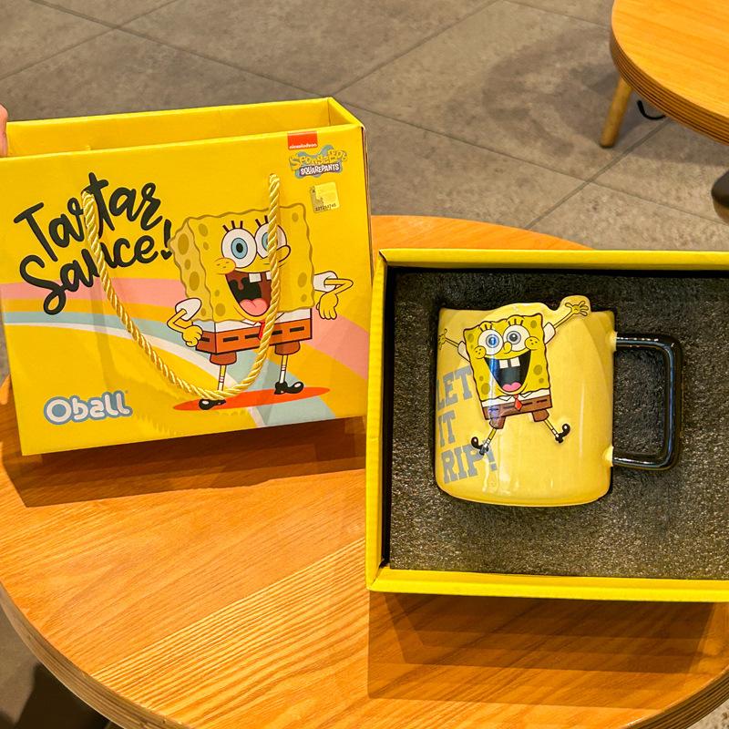 Taza de Cerámica Linda de Bob Esponja Patrick Estrella Regalo de Cumpleaños para Niños Novia Niñas Hogar Taza para Leche