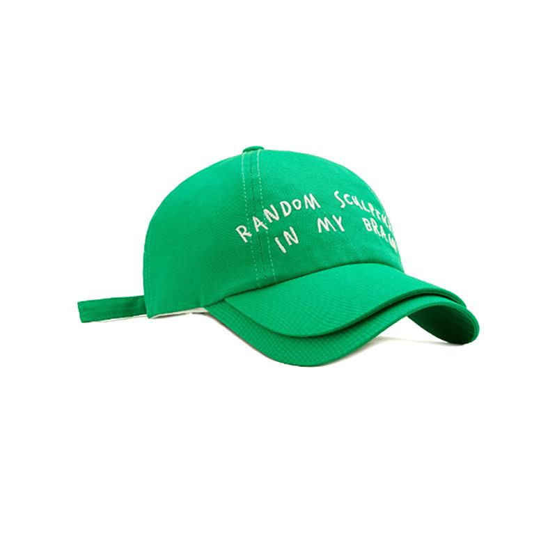 Korean Version Of The Popular Double-Eave Soft Top Letter Hat