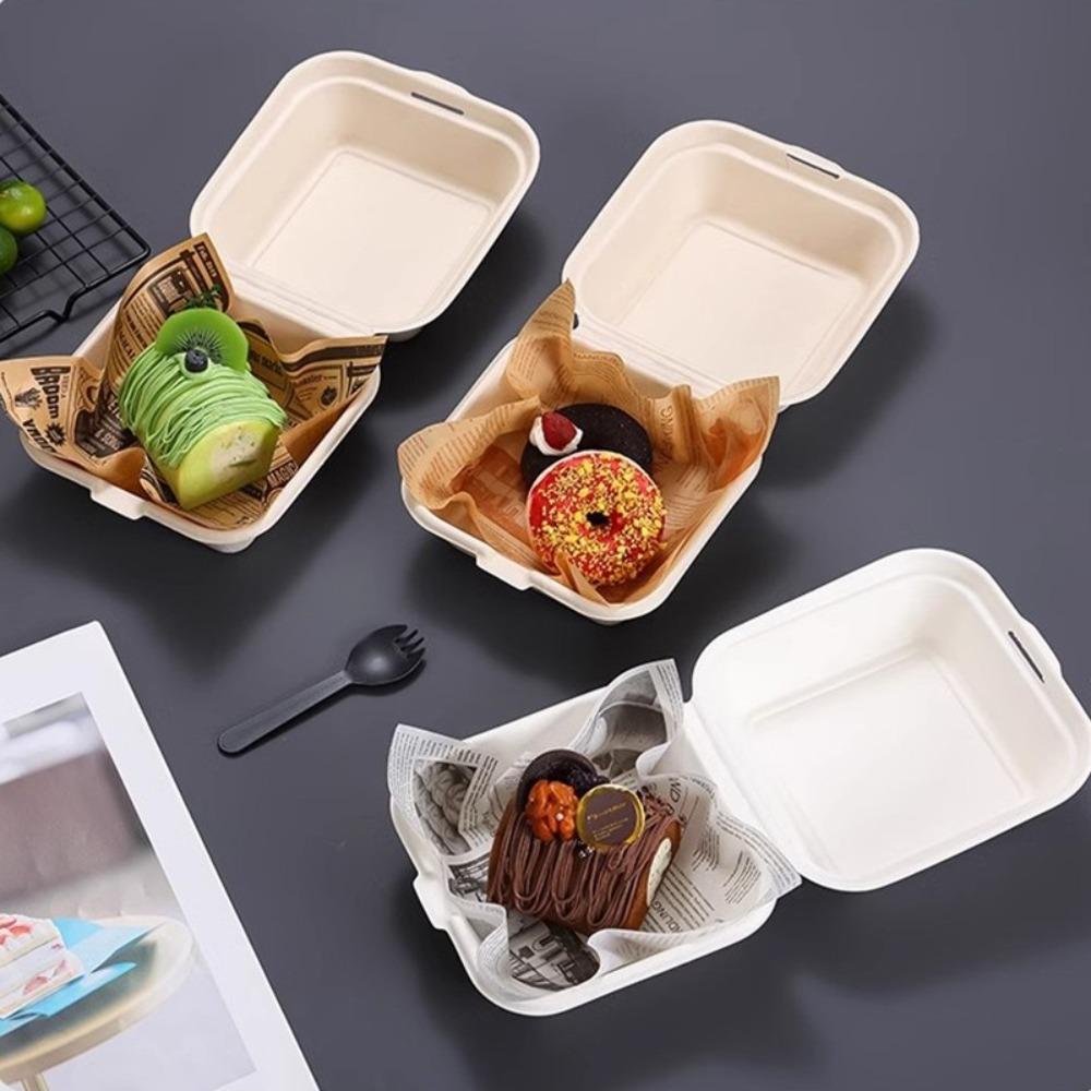 20 Stück/Set Backen Verpackung Backen Kuchen Snackbox Lebensmittelbehälter Dessertbehälter Bäckereibedarf