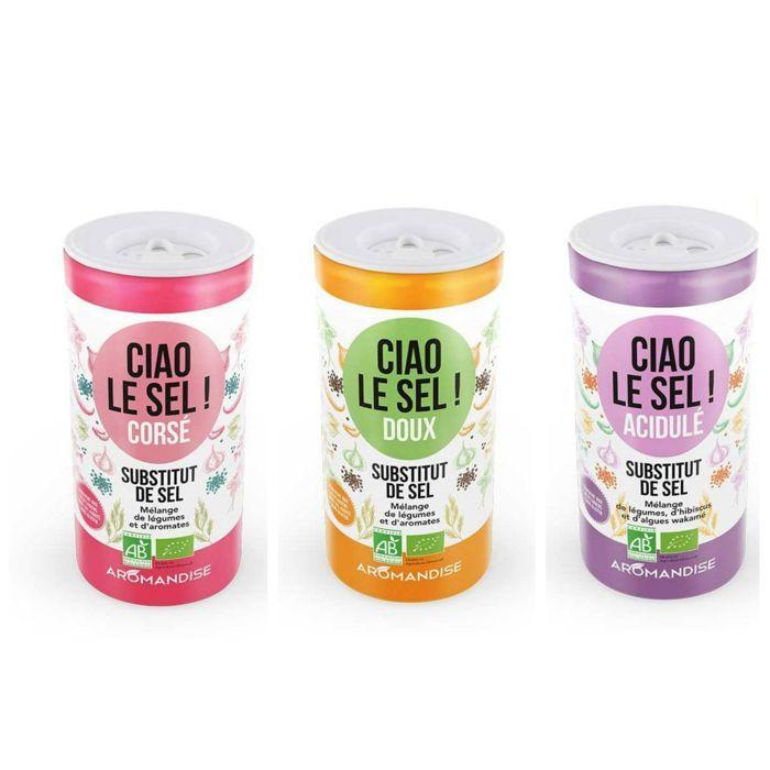 Trio de susbtituts de sel : Doux,Corsé et Acidulé