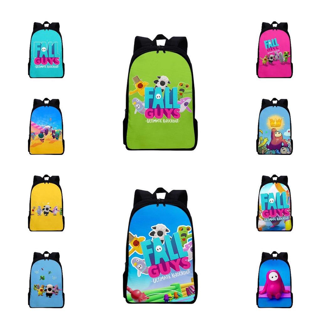 Fall Guys 3d Printed Backpack Perfect For Primary And Secondary School Students