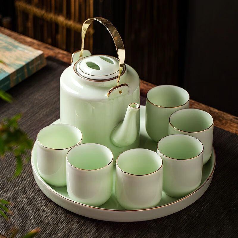 Qianyu Nordic Gold-Painted Jingdezhen Ceramic Teaware Set