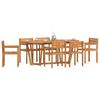 7 Piece Outdoor Dining Set Made of Solid Acacia Wood