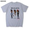 Migos Hip Hop Cotone Uomo T-shirt Maglietta Moda