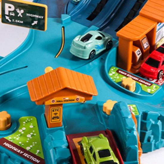 1 Set Dinosaurier Track Spielzeug mit Kleine Autos Karte Aufkleber Mountain Road Dino