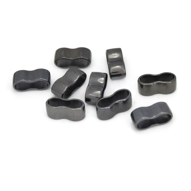30Pcs Metal Charms Slider Spacer Beads/Big Double Hole Stopper Beads Accessories for Leather Bracelet Jewelry Making Accessories