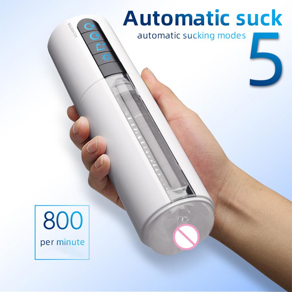Male Masturbator Fully Automatic Telescopic Heating Strong Sucking Masturbation Cup Pussy Adult Sextoy For Men Erotic Real Pussy