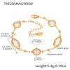 Stainless Steel Chain Bracelet With Shiny Fusiformis And Round Faceted Czech Crystal Glass For Women Luxury Women's Bracelets