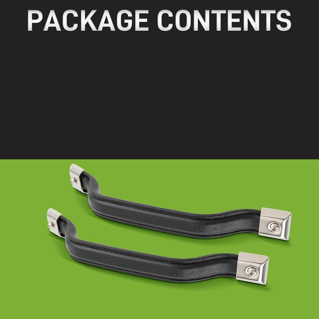 55009801K Interior Door Handle Pull Strap Kit Black Front Left Driver and Right Passenger Side Compatible with Jeep Wrangler YJ 1987-1995 Pack of 2