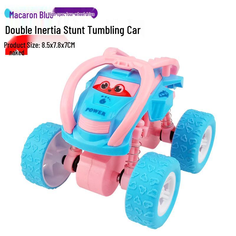 Children's Toy: Inertia-Powered 4WD Stunt Off-Road Vehicle