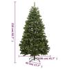 VidaXL Sapin de Noël artificiel à charnières avec support vert 210 cm 357780