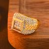 Men's Hip-hop Fashion Brand Street Dance Ring High-end Zircon Ring