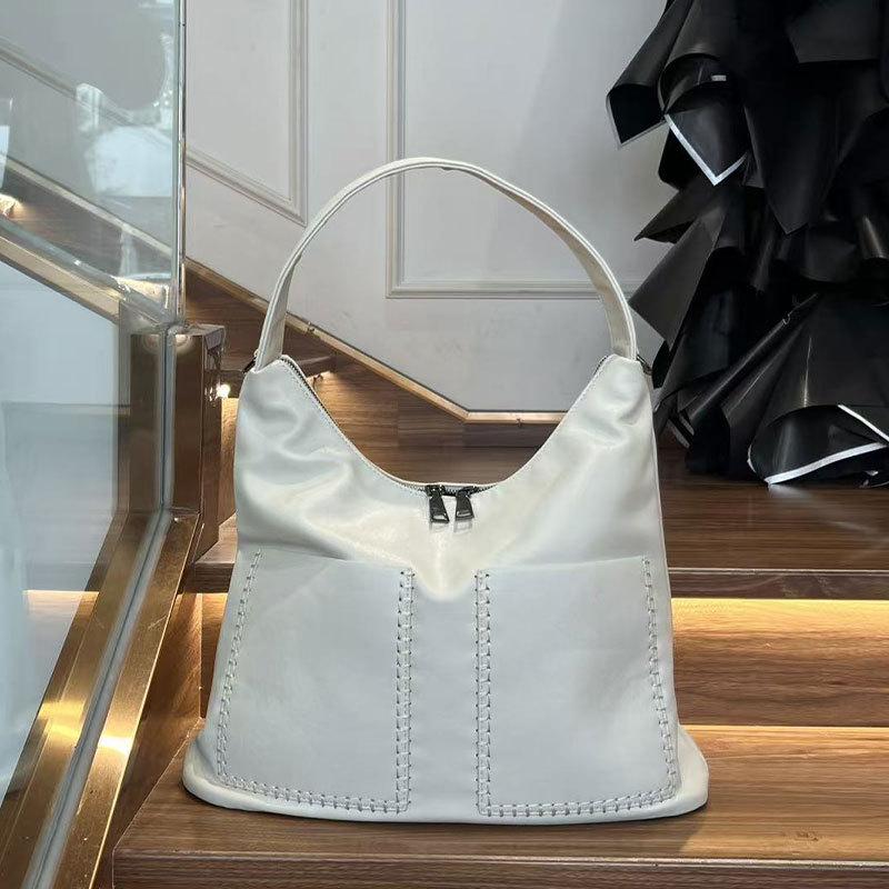 

Сумка-тоут 2025 новая повседневная женская сумка модная простая вместительная сумка через плечо ленивый стиль ретро сумка под мышкой бежевый