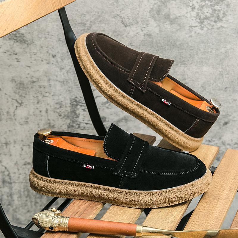 Модные повседневные кожаные туфли — фото 5