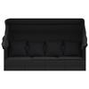 VidaXL Outdoor Daybed with Canopy and Cushions Black Wicker 319569
