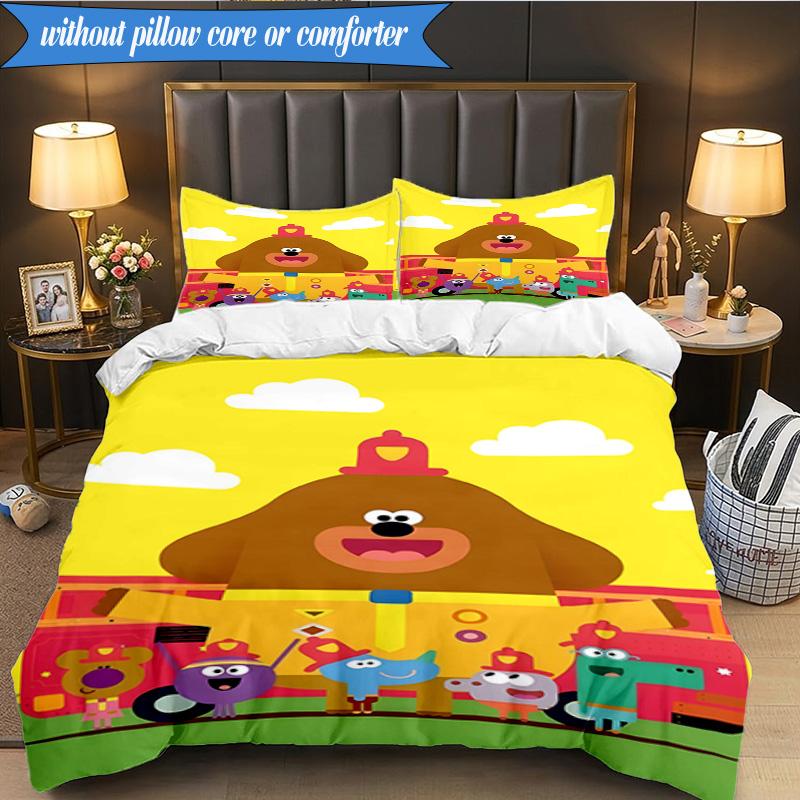 Cute Du-ggee Adventure 3pcs K-pop music group Bedding set,Ideal for Bedroom, Dormitory,Including Duvet Cover And 2pcs Pillowcases,Fan gifts