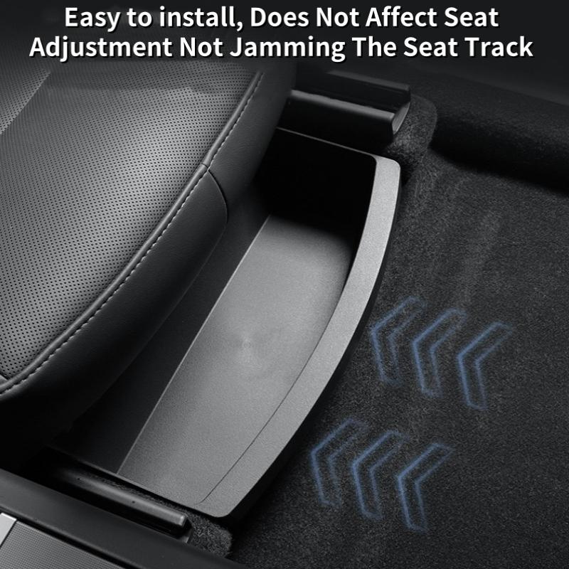 For Tesla Model Y Juniper Launch 2025 Front Under Seat Storage Box TPE Under Seat Hidden Storage Tray Interior Accessories