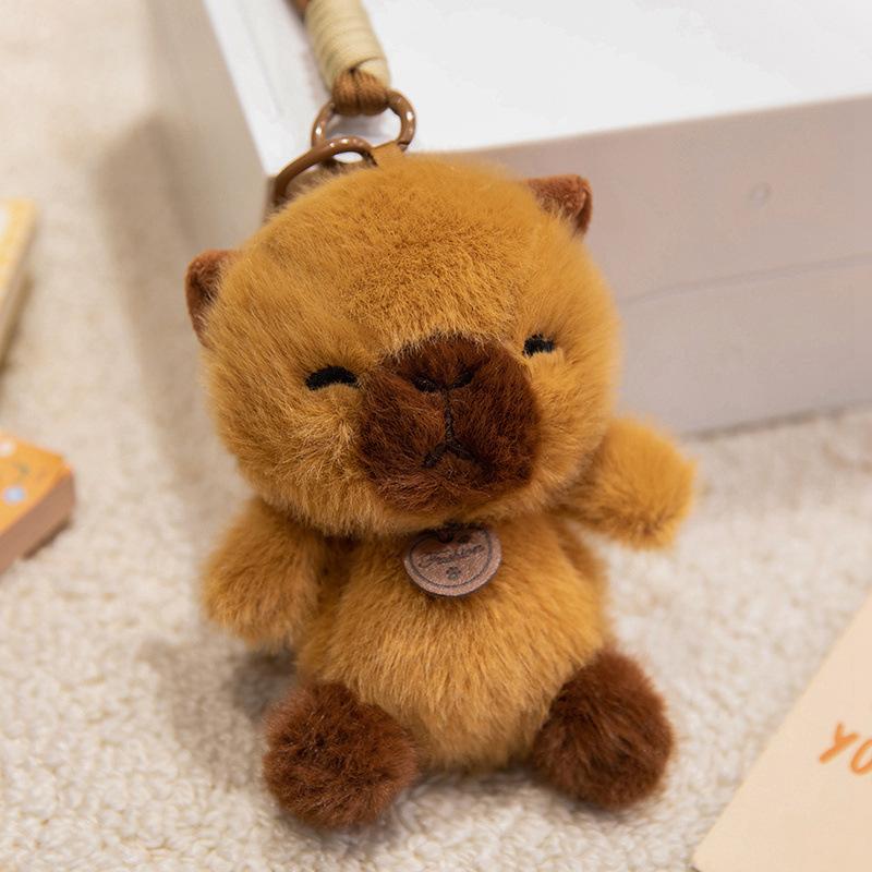 Cartoon Treasure Cute Animal Plush Toy Pig Capybara Dinosaur Otter Rabbit Panda Bag Pendant
