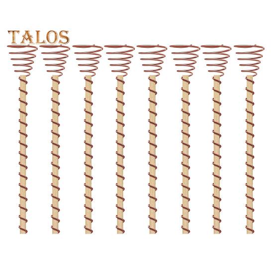 

Электрокультурные колышки для растений Медные садовые антенные колышки Спиральная медная проволока на деревянных колышках для электрокультурных растений Фрукты Овощи Рост 12Inch 8pcs