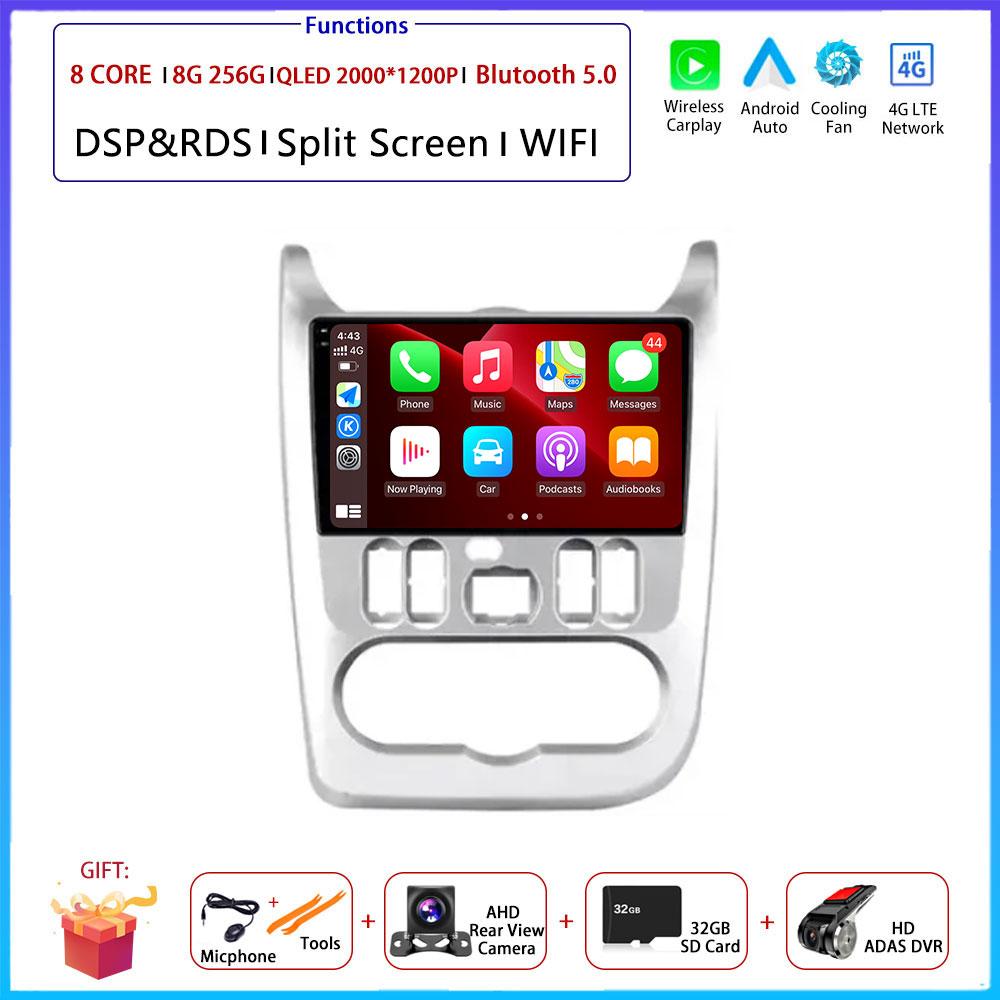 Android Carplay For Renault Logan 1 Sandero 2009 - 2015 For Lada Largus Car Radio Navigation GPS Multimedia Video Player