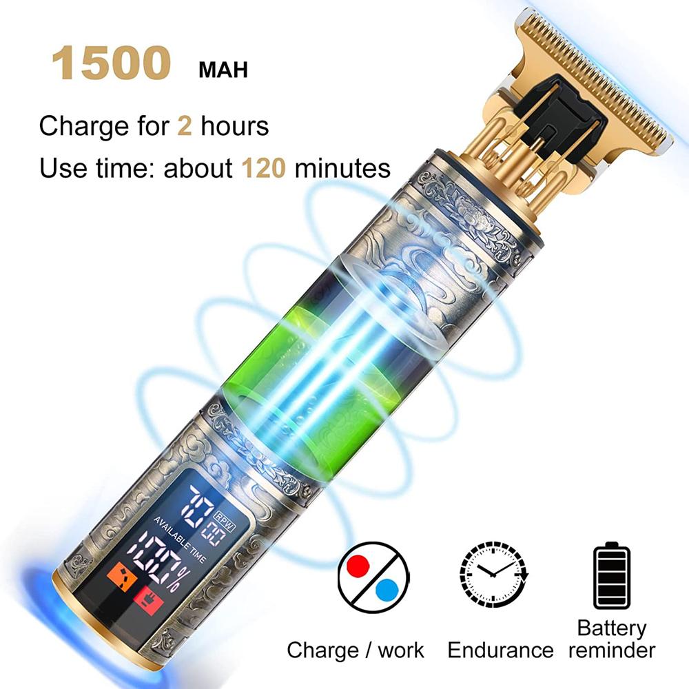 ספר גברים USB נטענת חשמלי זקן גוזם מדויק לגברים קוצץ שיער מקצועי גילוח