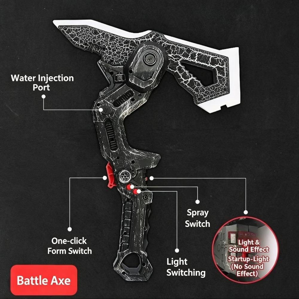 Colorful Glowing Bright Sword Axe Outdoor Toy Model 2 In 1 Multi-Color Changing Led Music Cosplay Cool Flashing Kids Toy Gifts