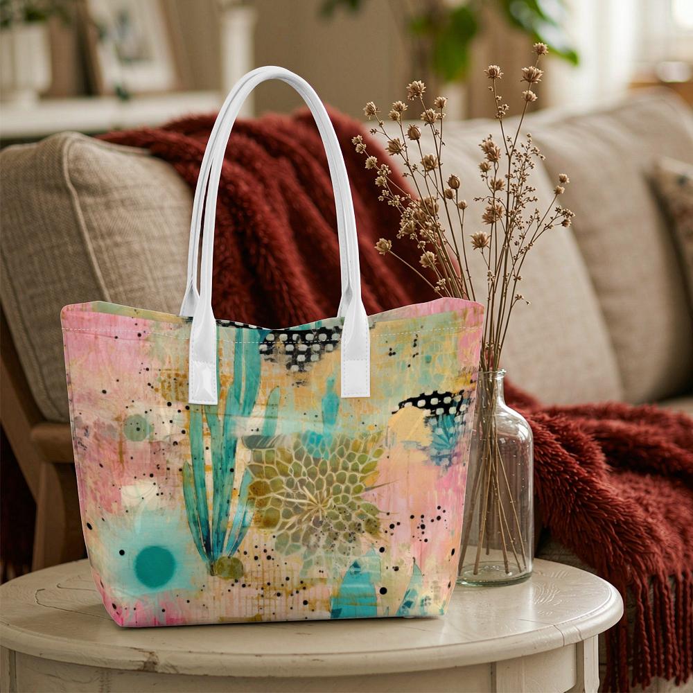 Abstract Art Tote Bag Fashion Casual Daily Shoulder Bag Lightweight Stylish Shopping Handbag