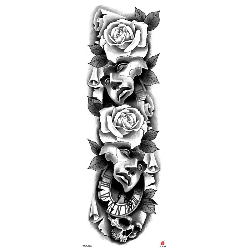 Waterproof Full Arm Flower Tattoo Stickers
