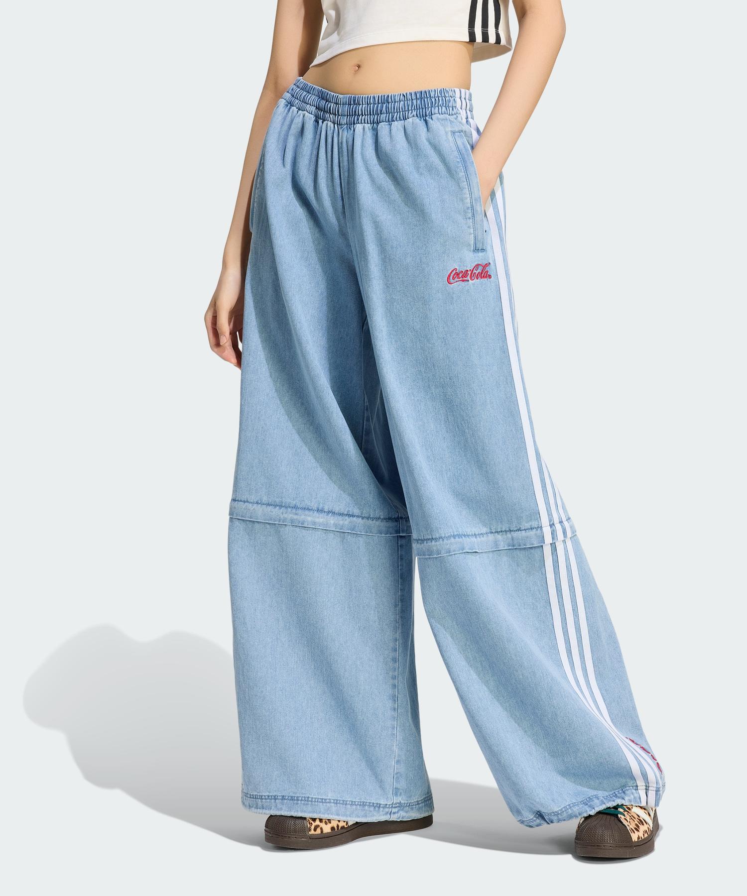 Adidas X Coca-Cola Adilenium Firebird Denim Track Pants Ky7557 Denim/A/Xs