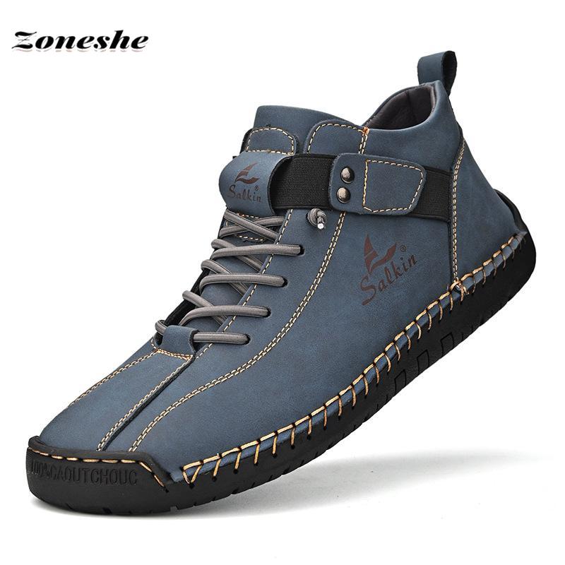 Pánské kožené boty na volný čas, tenisky, pánské kožené boty, pánské kotníkové boty, outdoorové boty