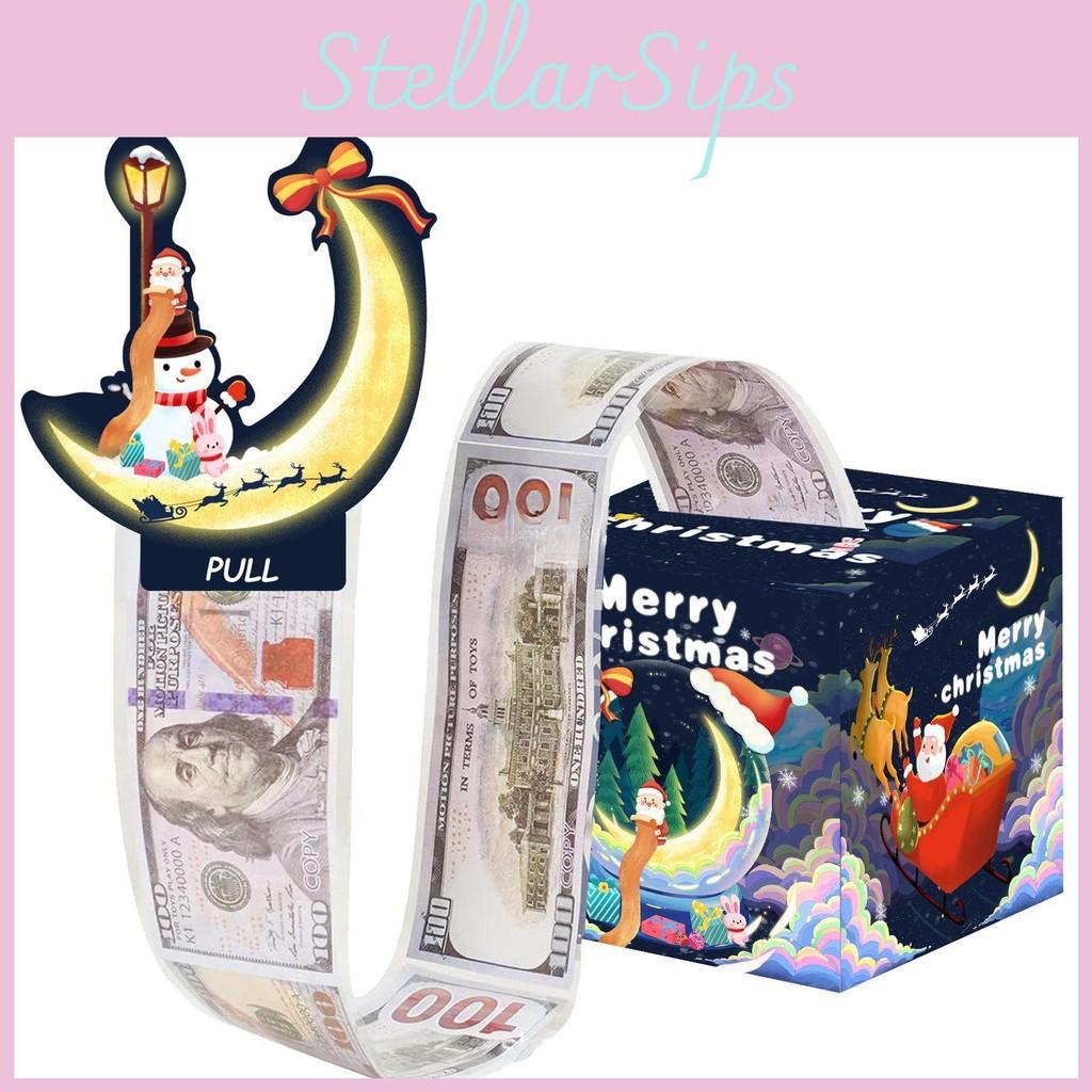 Santa Money Christmas Box With Gift List In Deep Blue Festive Decorations Event