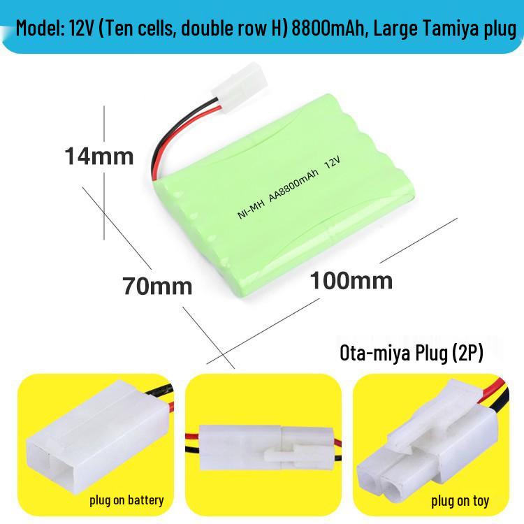 Ni-MH AA Rechargeable Battery Pack for Remote Control Cars: 3.6V To 12V