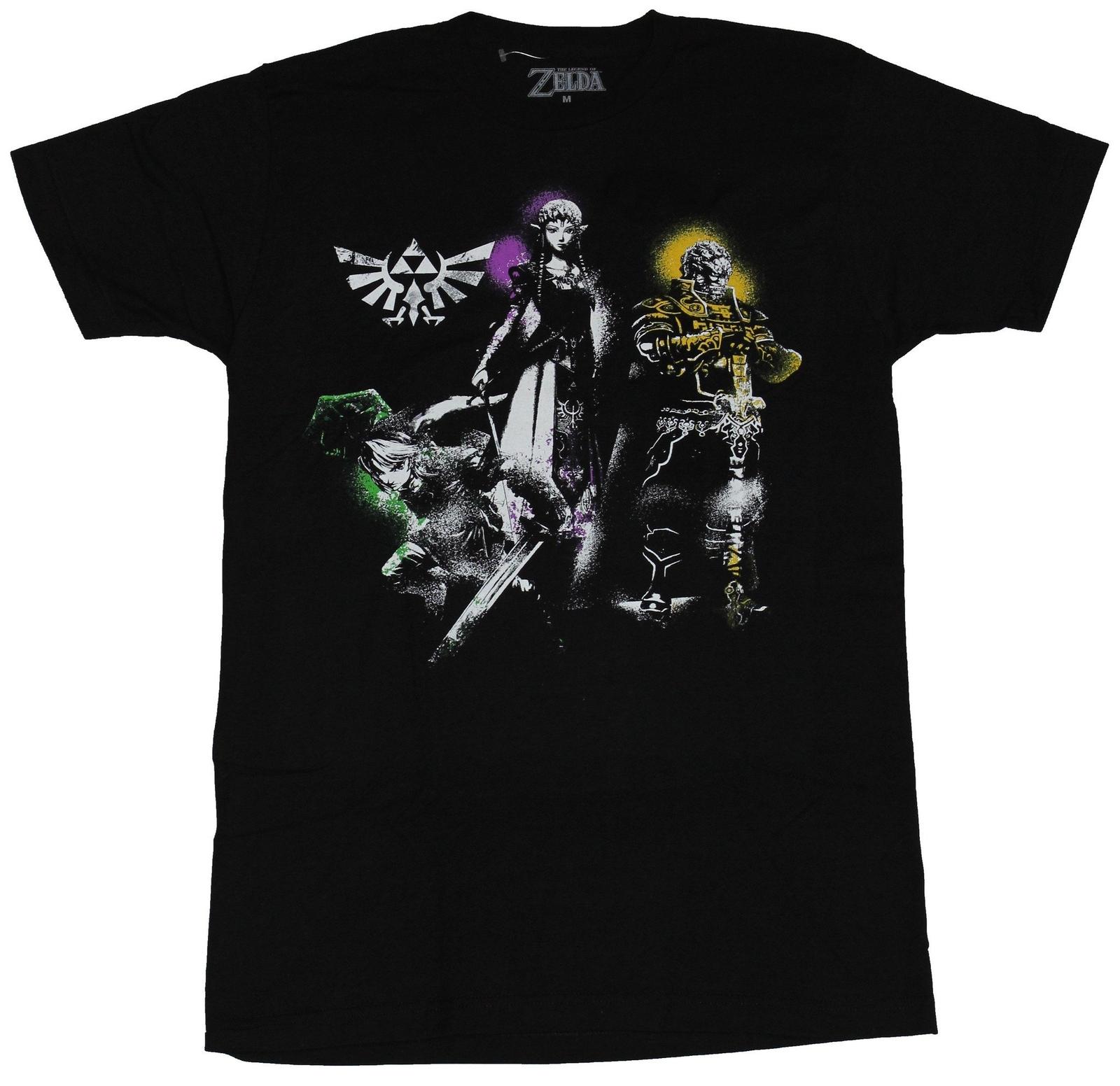 Legend of Zelda Twilight Princess Mens T-Shirt - Link Zelda Gannon Splattered XL