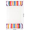 Water Hammock Swimming Mattress Inflatable Pool Deckchair with Striped Net 120x70 Cm