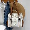 Öğrenci Kitap Çantası Büyük Kapasiteli Kontrast Renkli Çanta Banliyö Omuz Çantası Crossbody Çanta