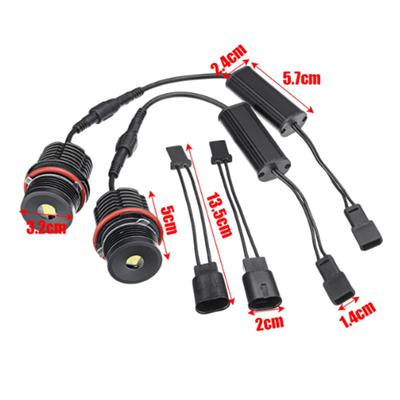 High Power White 6500K 40W/st LED Angel Eyes Halo Ring Marker Glödlampa Byte till BMW E39