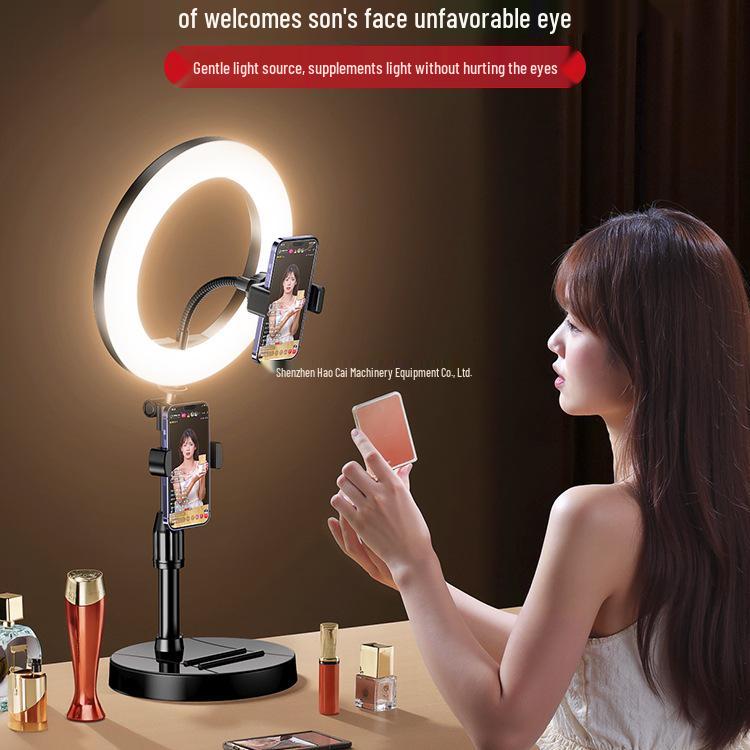 2025 Mobile Phone Live Streaming Stand with Fill Light - Complete Douyin Shooting & Selfie Beauty Desktop Kit