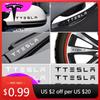 Autoaufkleber 2025 Neu Tesla 4 Stück Auto Türgriff Aufkleber Reifen Rückspiegel Aufkleber Für Tesla Model 3 Model X S 2016-2020 Deca