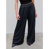 Pantaloni da donna a vita alta elastica a gamba larga casual larghi pantaloni felpa a tutta lunghezza pantaloni da allenamento