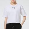 Puma Downtown Crop Tops Women's White Crew Neck Moderate 845965-02
