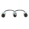 30cm Length Audio Mic Extension Cable Zinc Alloy Plug XLR Splitter Cable for Canon For Mixers