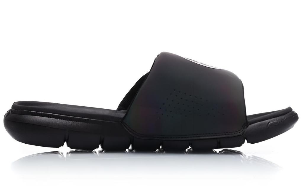 Li Ning Rubber Sole Slide Slippers Men's Black AGAP009-3