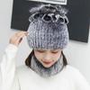 New Women's Rex Rabbit Hair Hat Winter Thickened Warm Fashion Versatile Elastic Fur Woven Hand Sewn Knitted Hat