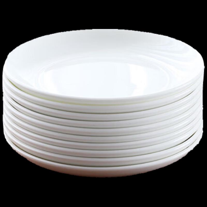 Pure White Bone China 5-inch Dessert Plate Set
