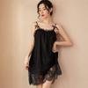 Rochie de noapte de vară din dantelă cu bretele pentru femei - Lenjerie intimă și pijamale sexy cu șnur