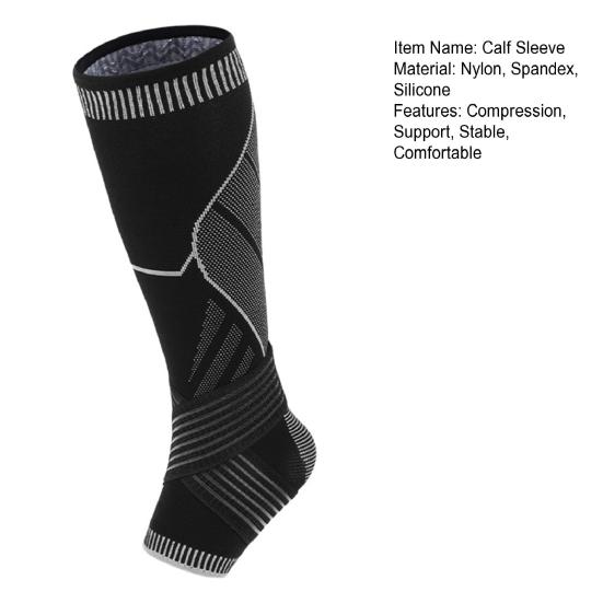 Calf Compression Sleeves for Men Women Knee High Open Toe Stockings for Plantar Fasciitis Heel Pain Achilles Tendonitis Shin
