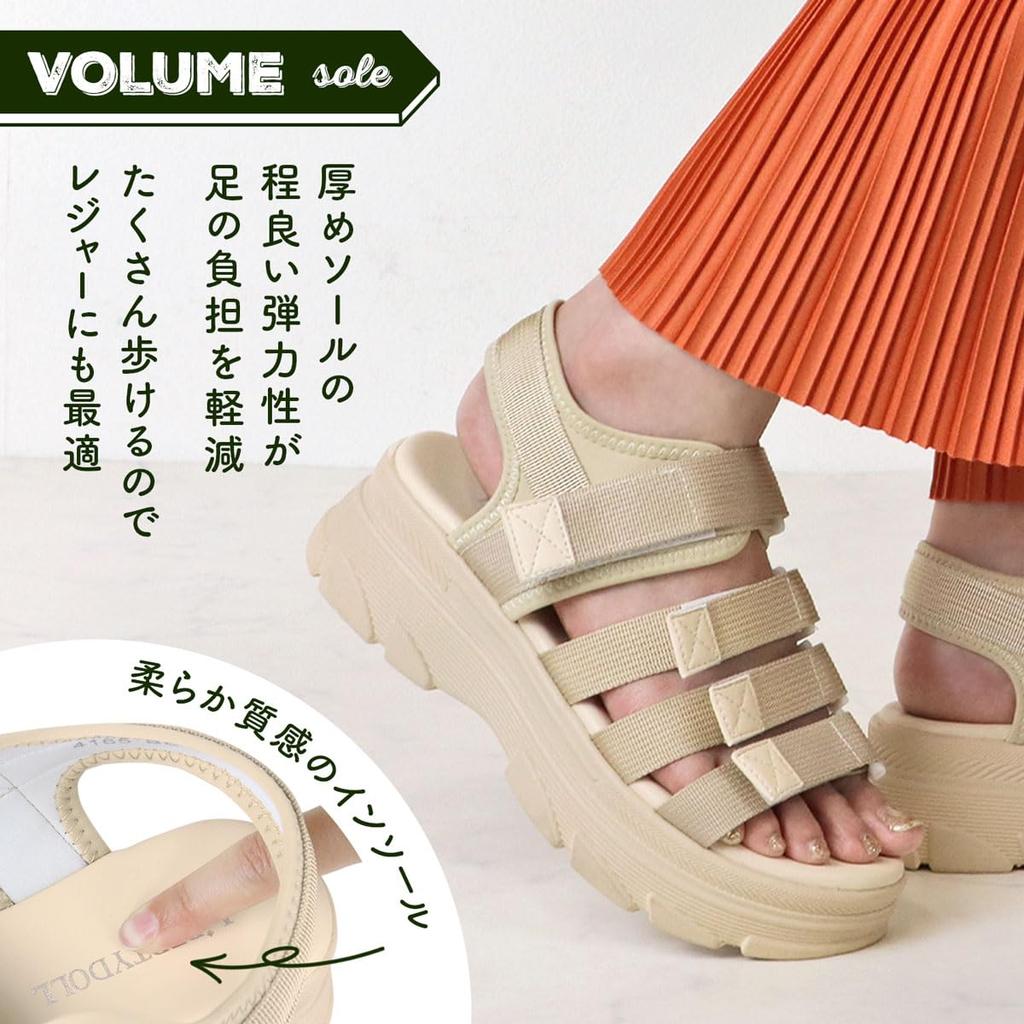 Liberty Doll 4165 Plattform 5cm Borrelås 4 Alle Størrelser 2E Sandaler, Sandaler, Hæl, Unisex, Stropp, Stropper, Hvit, 25.5cm,