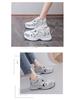 2025 Women's Breathable Mesh Daddy Sneakers – Korean Style, All-Match, Thick-Soled Casual & Running Shoes for Spring